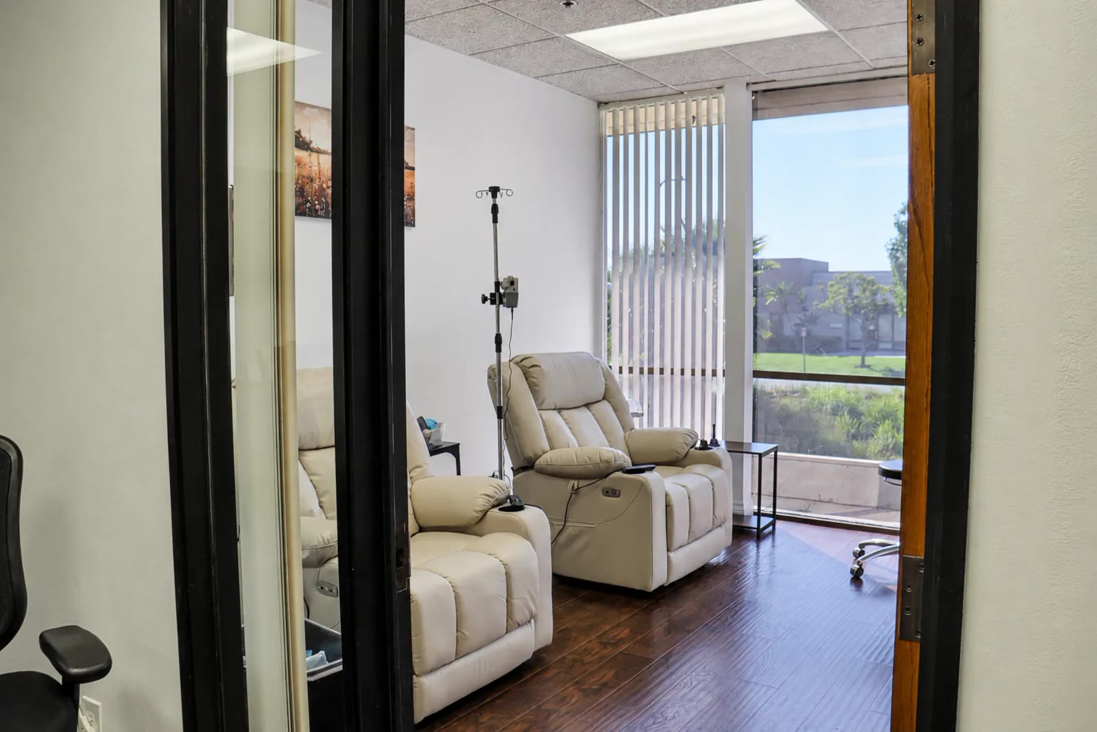 The infusion suite seen through its doorway
